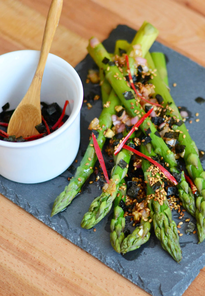 Asian Asparagus Salad with Nori, Sesame and Chilli