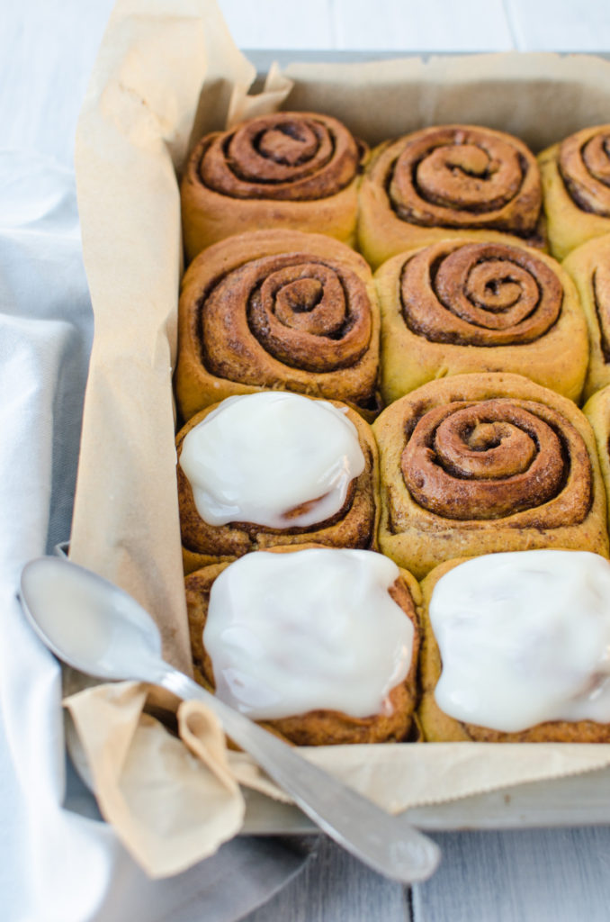 Here is a recipe for the best Pumpkin Cinnamon Rolls - a soft, sweet and spicy-smelling treat that will call your name right after taken out from the oven!