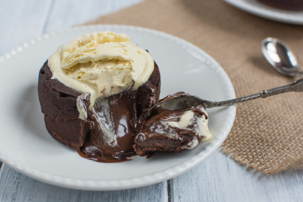 Chocolate Molten Lava Cake is a divine, almost no flour chocolate cake with a melted center. After you sink the spoon in, hot chocolate will start running!
