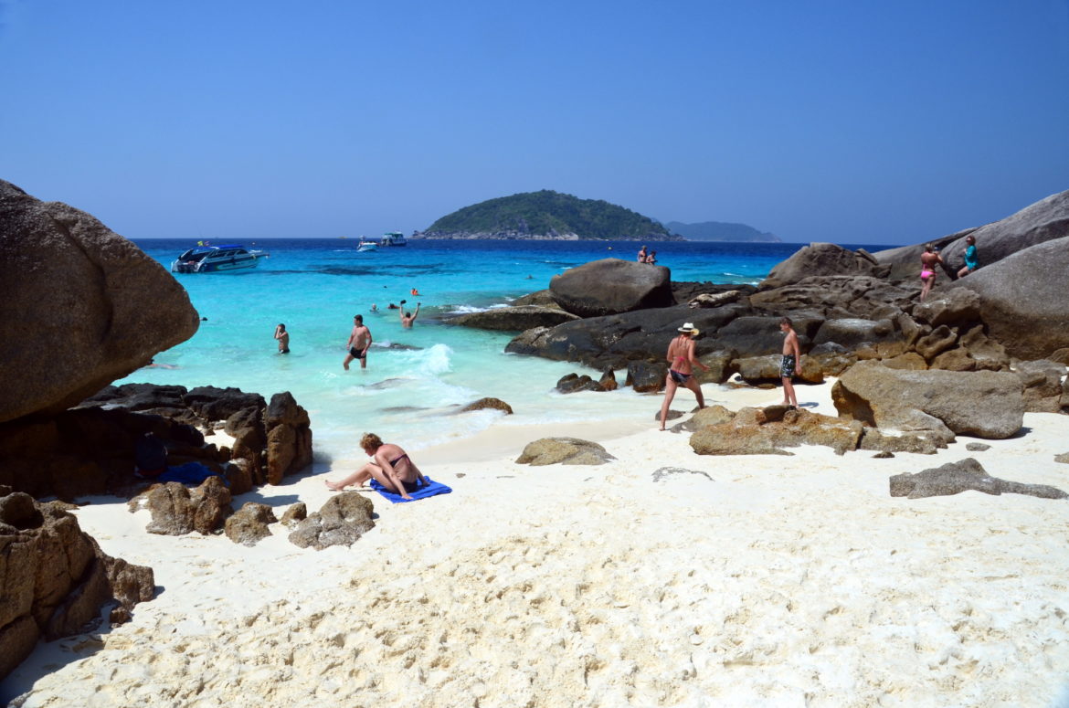 Similan Islands is a group of 9 low granite islands covered with tropical forests and white sandy beaches, surrounded by crystal blue sea.